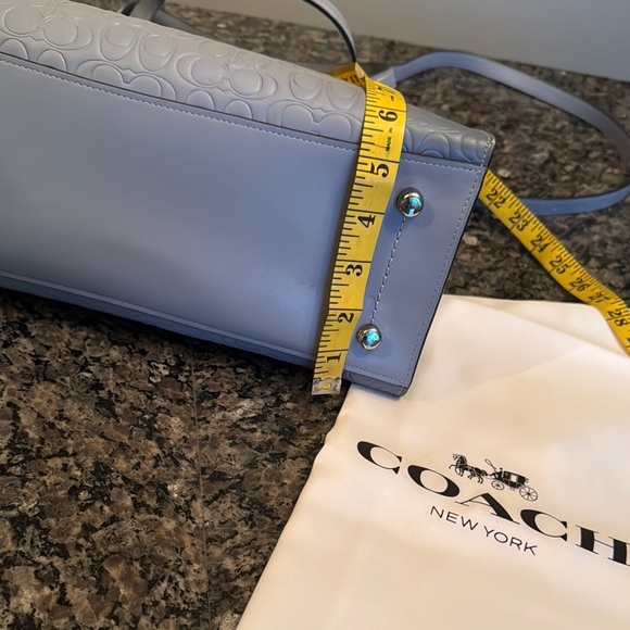 Coach Gray embossed Bag with Signature embossed logo NWT - Picture 15 of 16